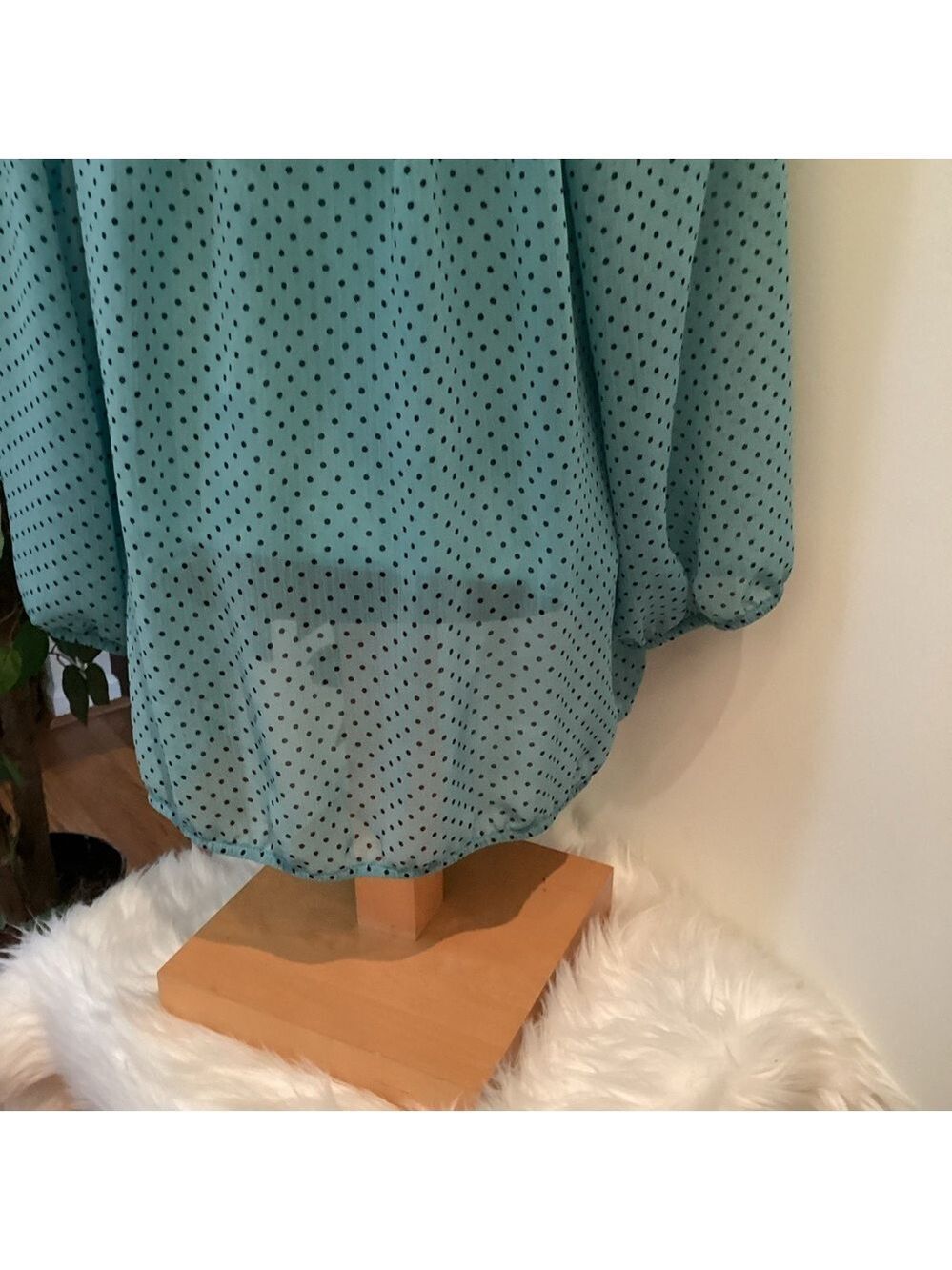Liz Claiborne Woman’s XL blouse with matching cami tealish green with bl… - Picture 5 of 15